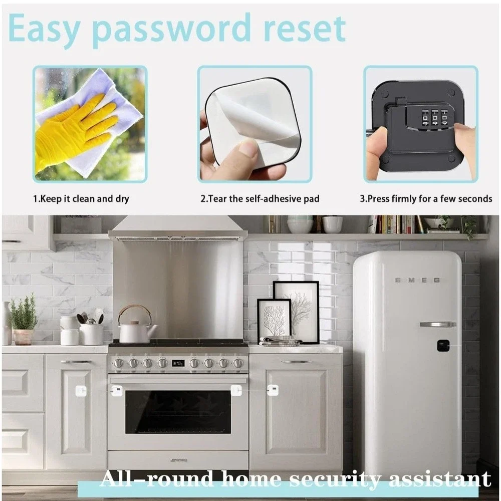 Fridge Lock Refrigerator Freezer Childproof Locks for Cabinets and Drawers Easy